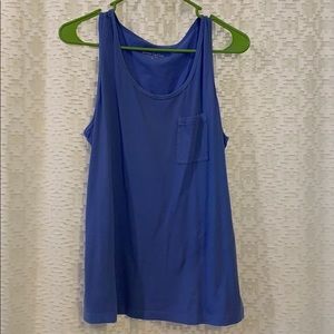 J. Crew garment dyed blue tank medium